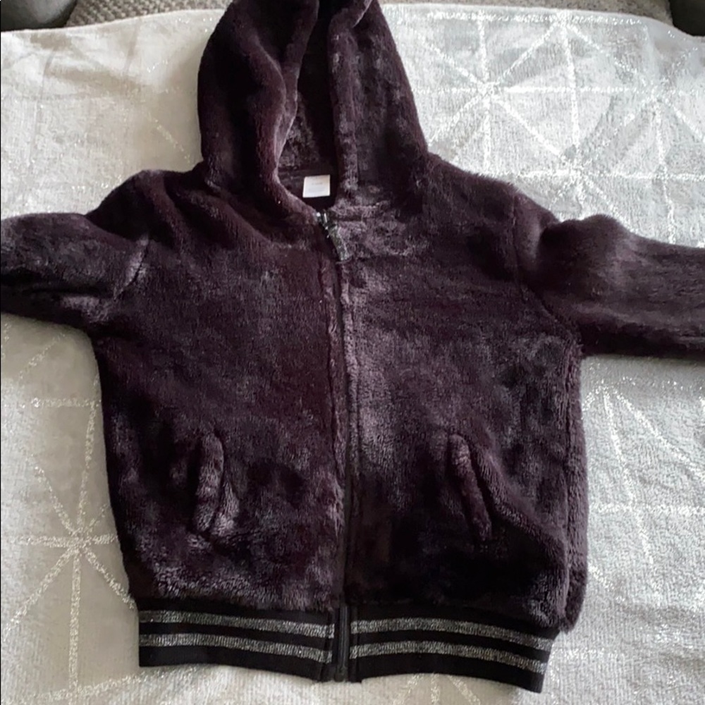 Black Furry Hoodie